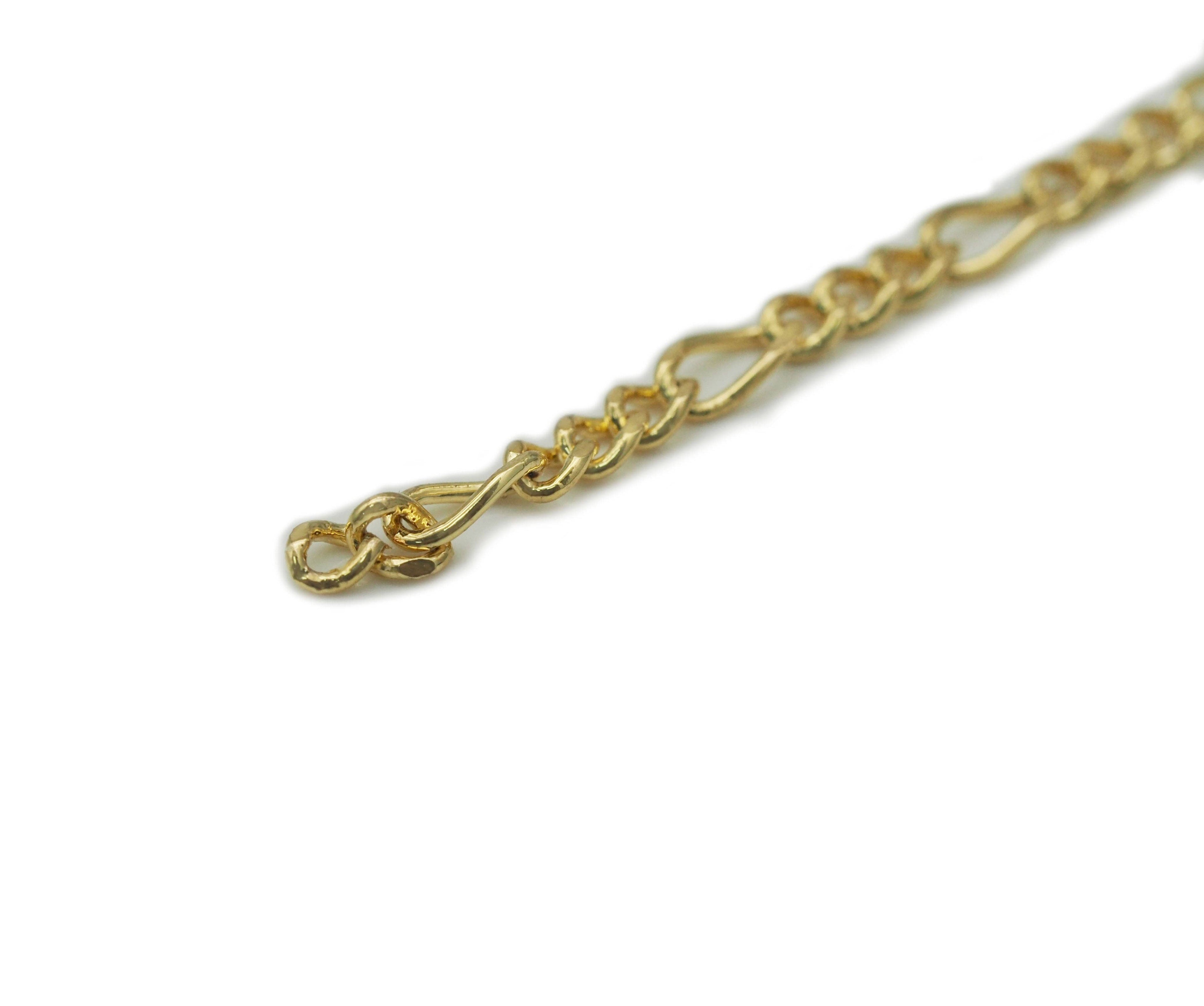 18K Gold Dainty Figaro Chain, sku#E559