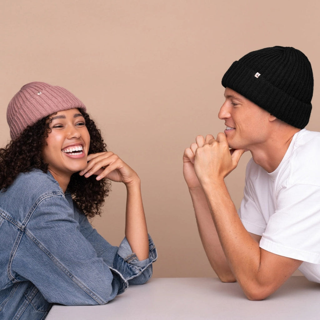 Glazey ™ Satin-Lined Beanie: Black