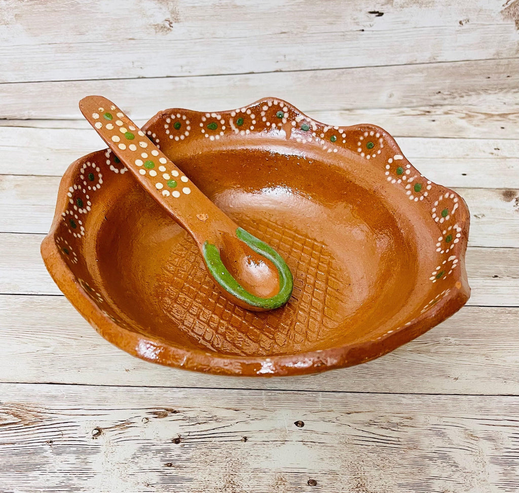 Authentic Mexican Molcajete with Spoon - Large