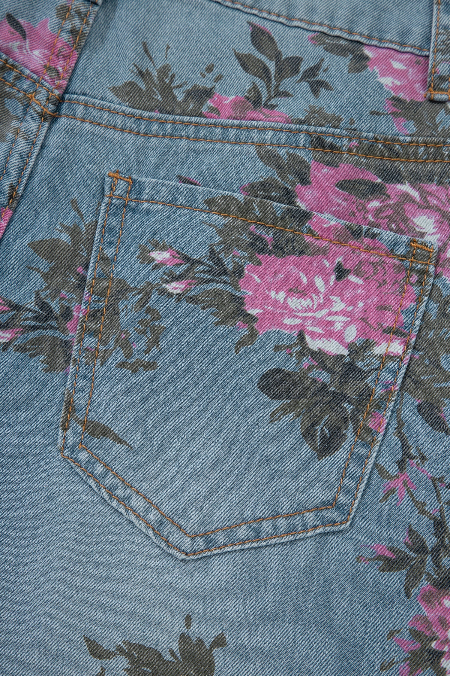 Esme Floral Print Bootcut Jeans