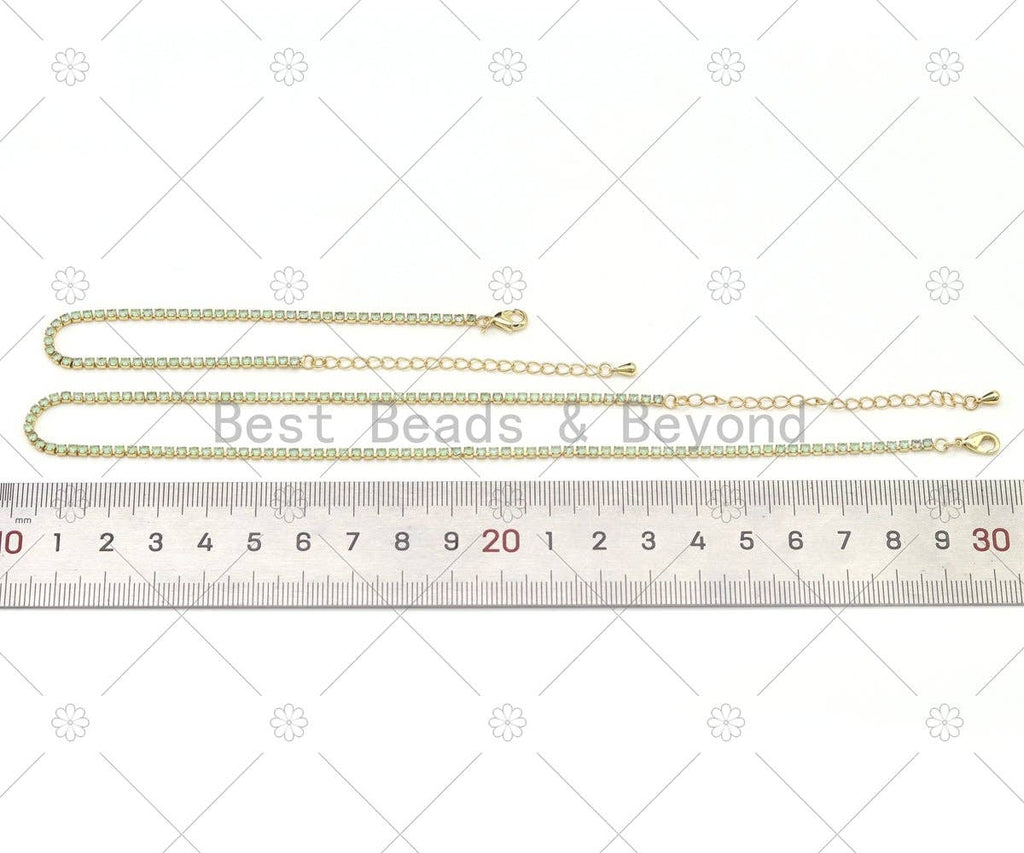 Dainty Thin Tennis Chain Necklace/Bracelet, sku#Y558