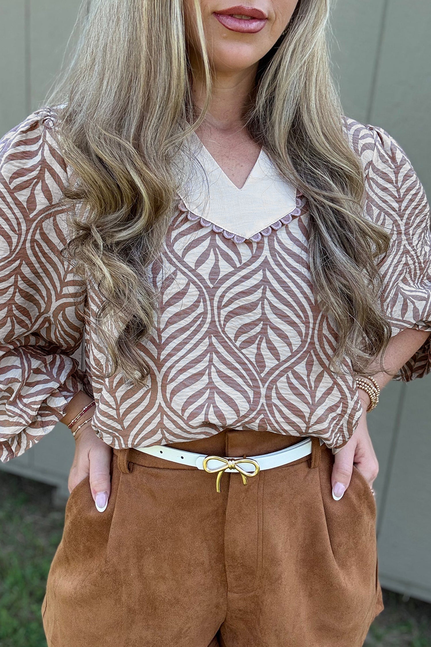 Phoebe Collar Puff Sleeve Top
