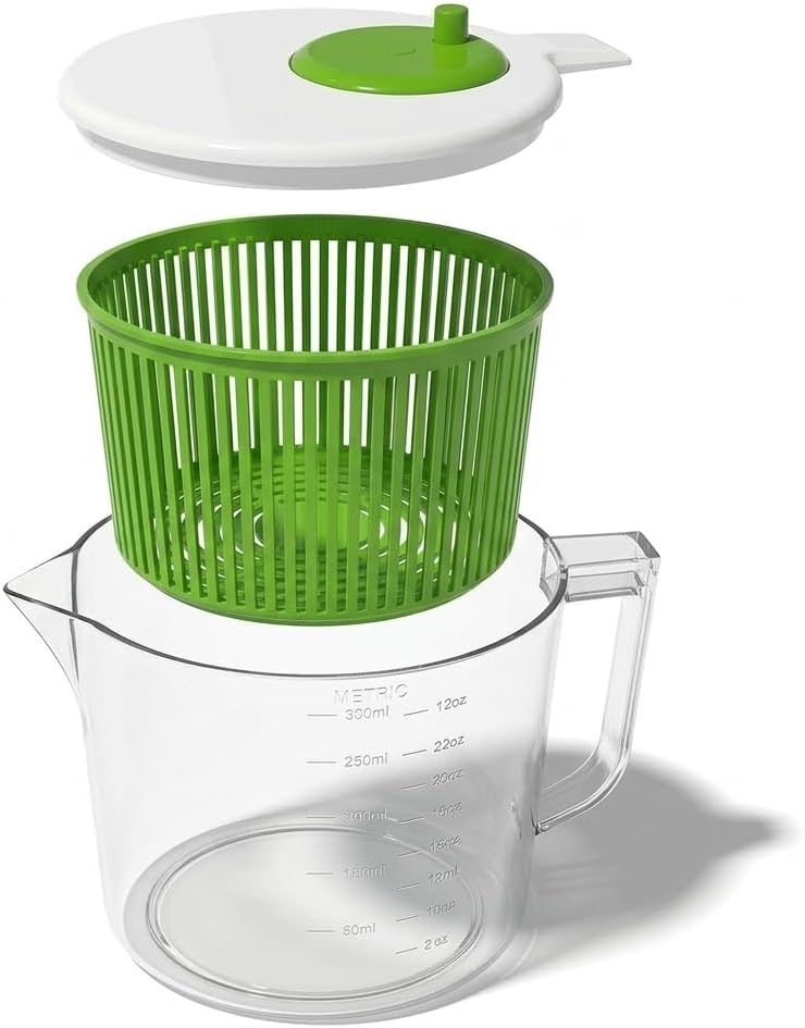 Single Serve Salad Spinner & Measuring Cup Bowl