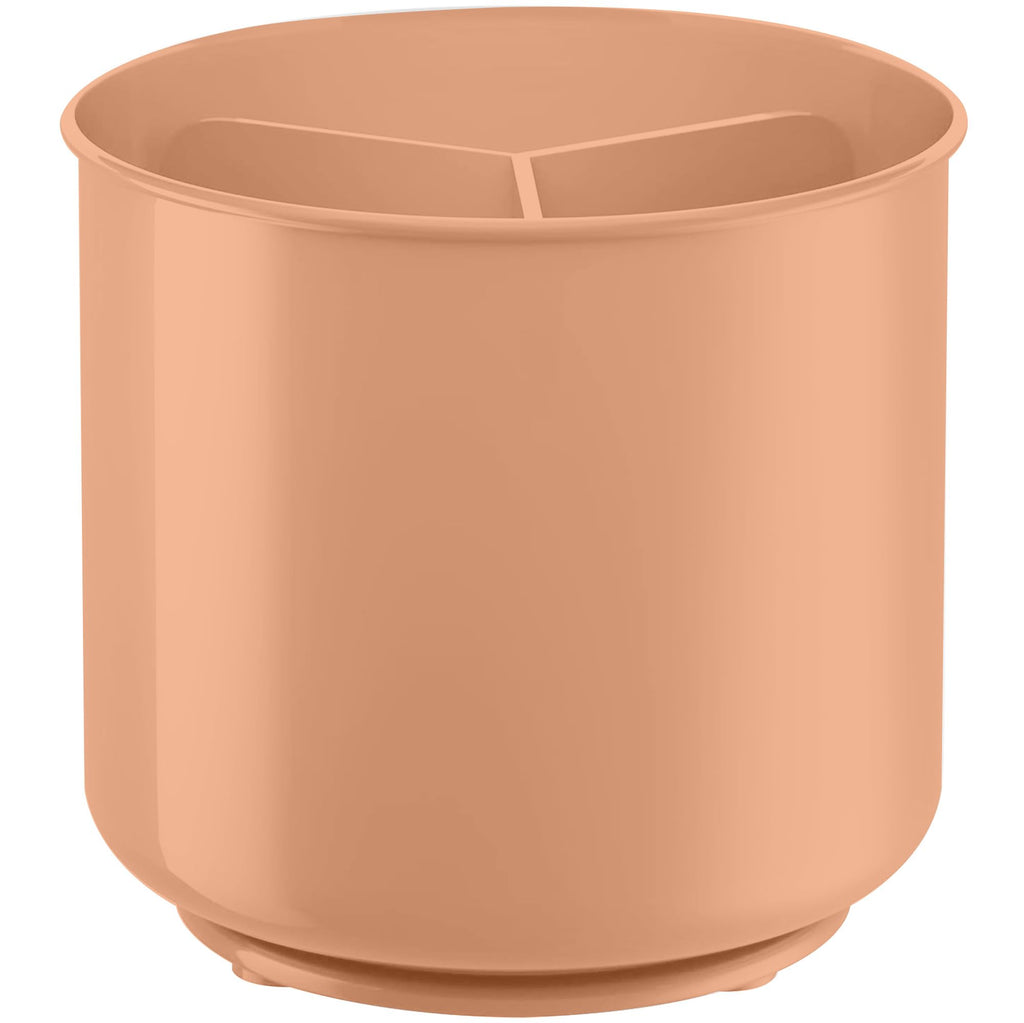 Cooler Kitchen Extra Large and Sturdy Rotating Utensil Holder Caddy with No-Tip Weighted Base, Removable Divider, and Gripped Insert | Rust Proof and Dishwasher Safe
