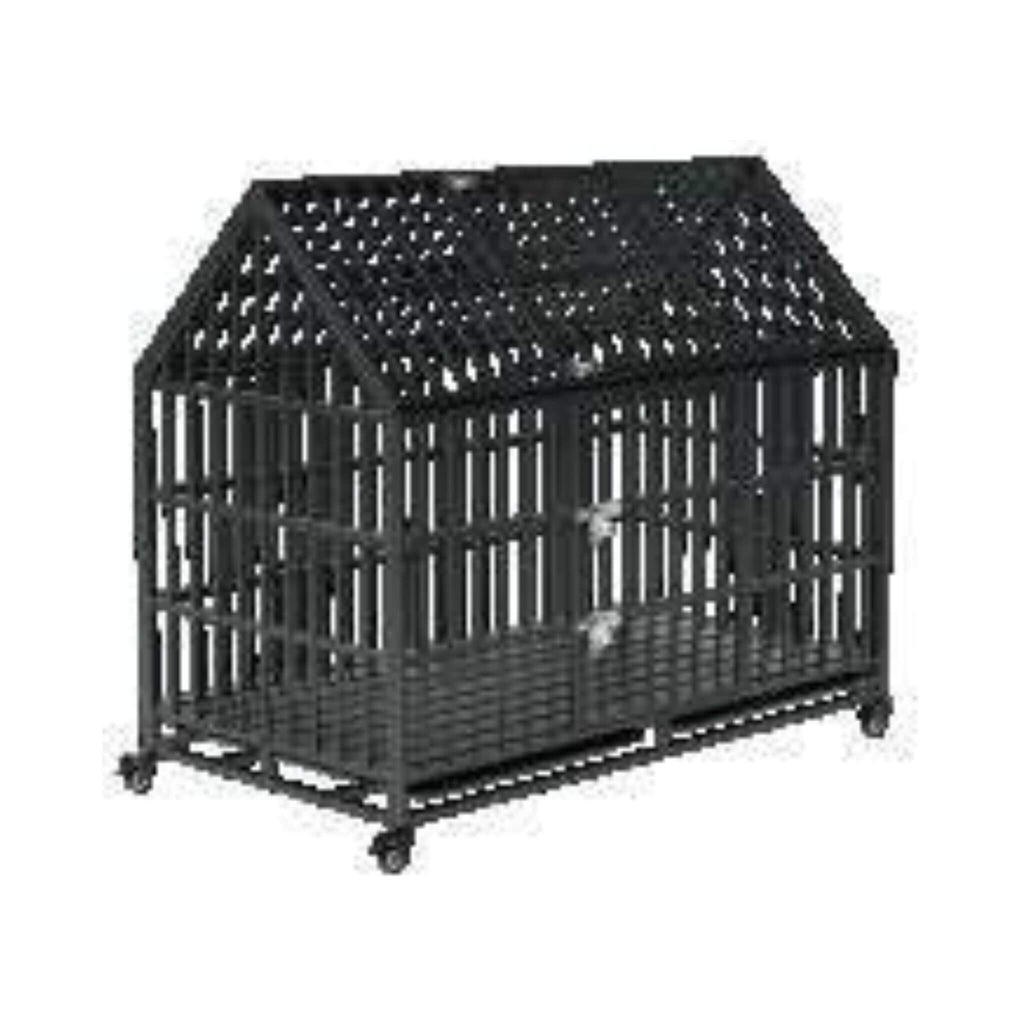 52-Inch Heavy-Duty Dog Crate With Roof
