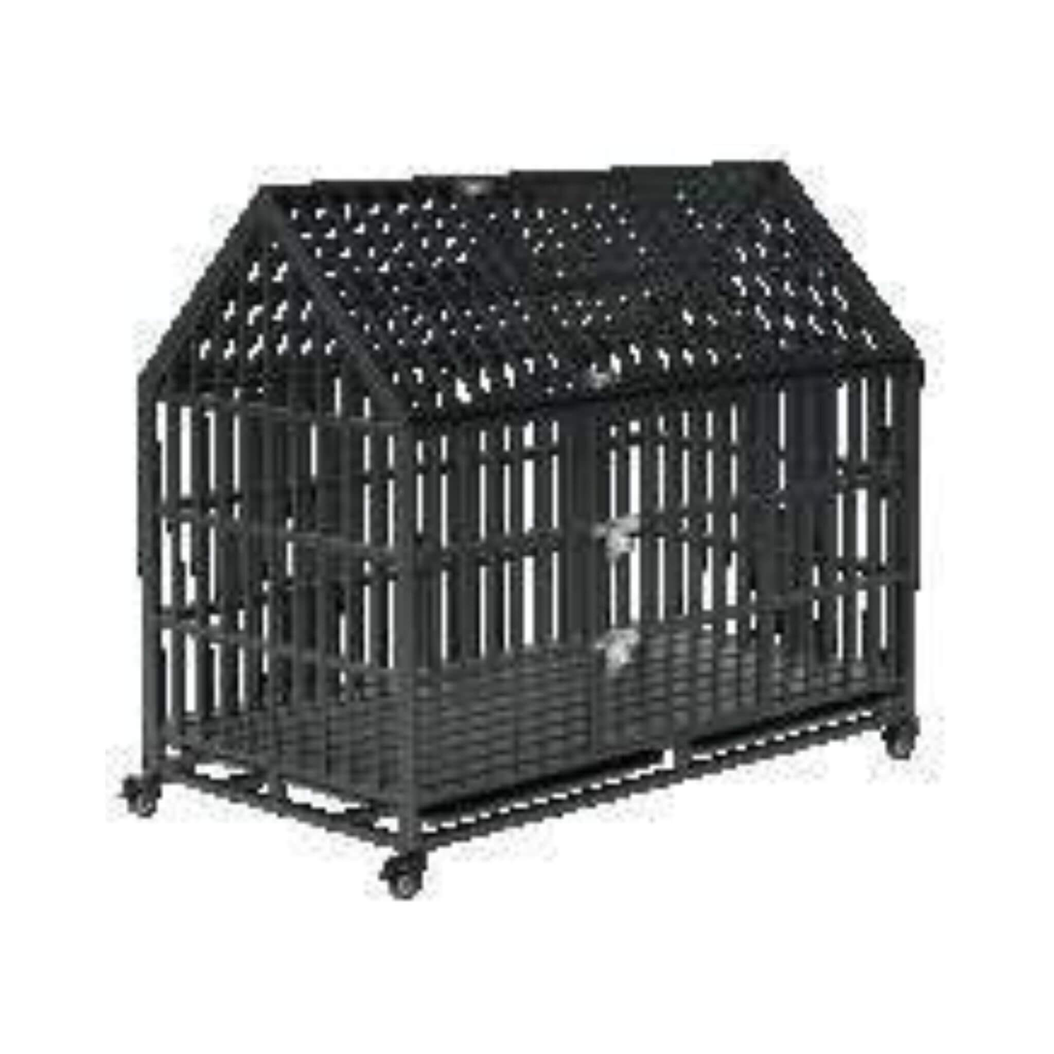 52-Inch Heavy-Duty Dog Crate With Roof