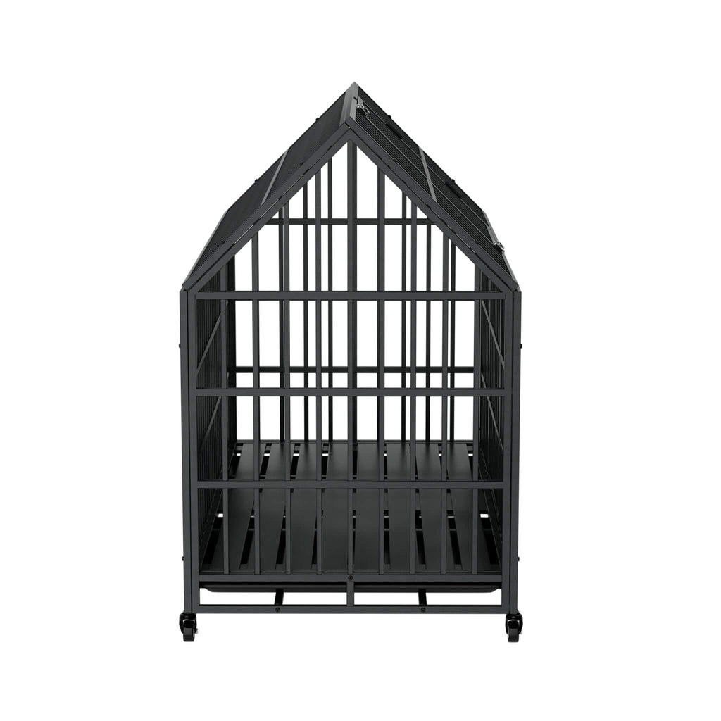 52-Inch Heavy-Duty Dog Crate With Roof