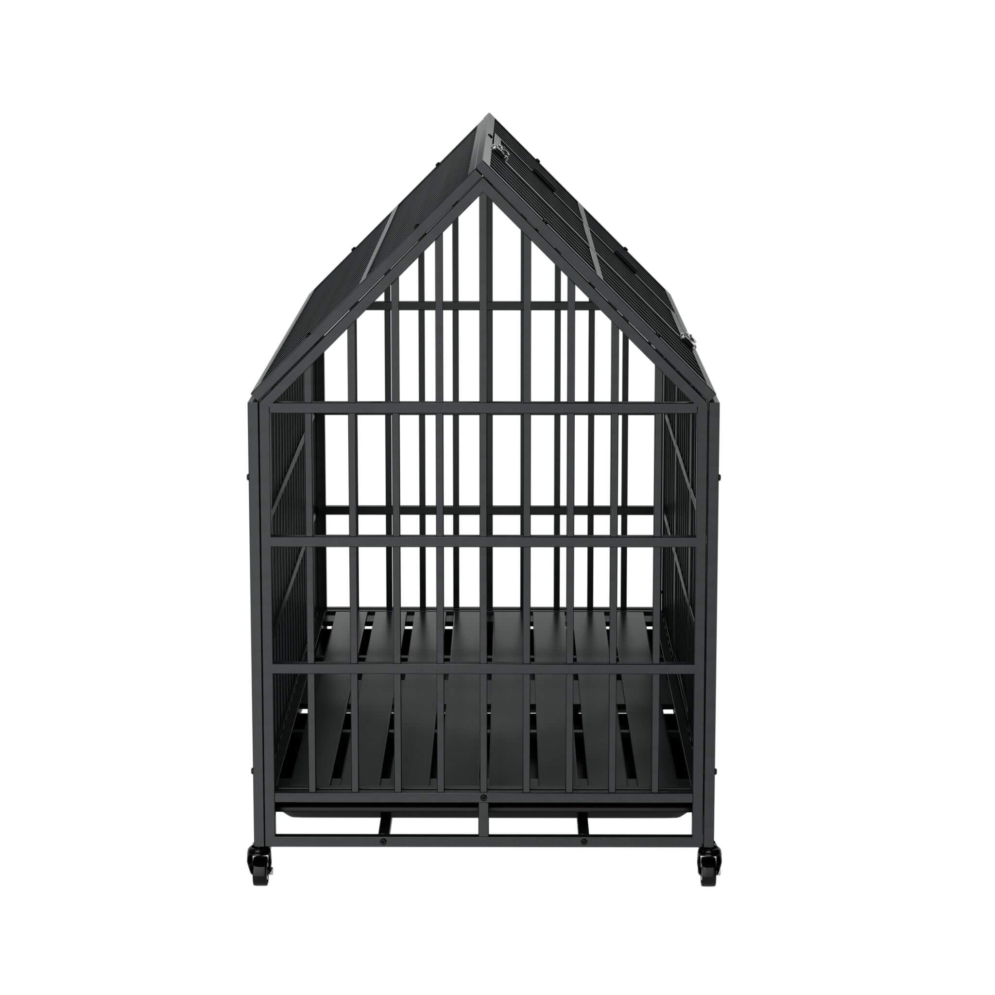 52-Inch Heavy-Duty Dog Crate With Roof