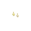 Matte Shinny Gold Twisted Clip On Heart Shape Charm, Sku#ZX167
