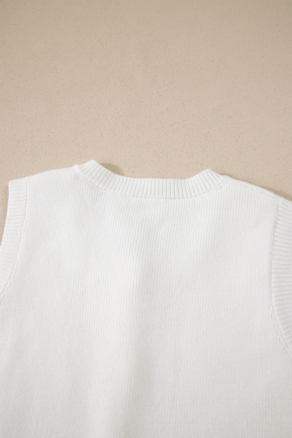 Adeline Color Sleeveless Knit Sweater-Threaded Pear