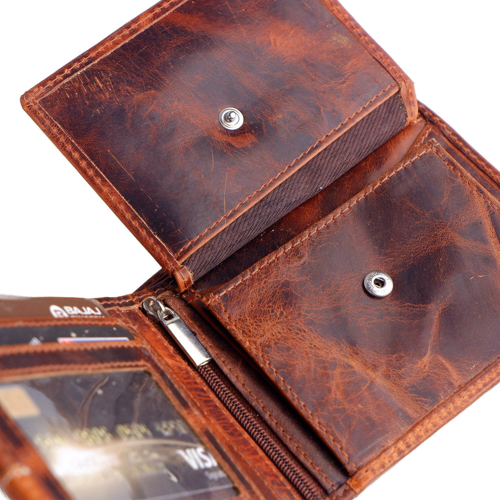 Morgan Bi-fold Wallet – Full-Grain Buffalo Leather Slim Wallet | Classy Leather Bags