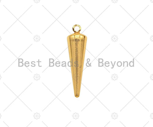 3D Gold/Silver/Rose Gold Cone Shape Charm, Spike Charm, Jewelry Supplies, DIY Jewelry, Spike Necklace Bracelet Earring Charm, sku#Y304