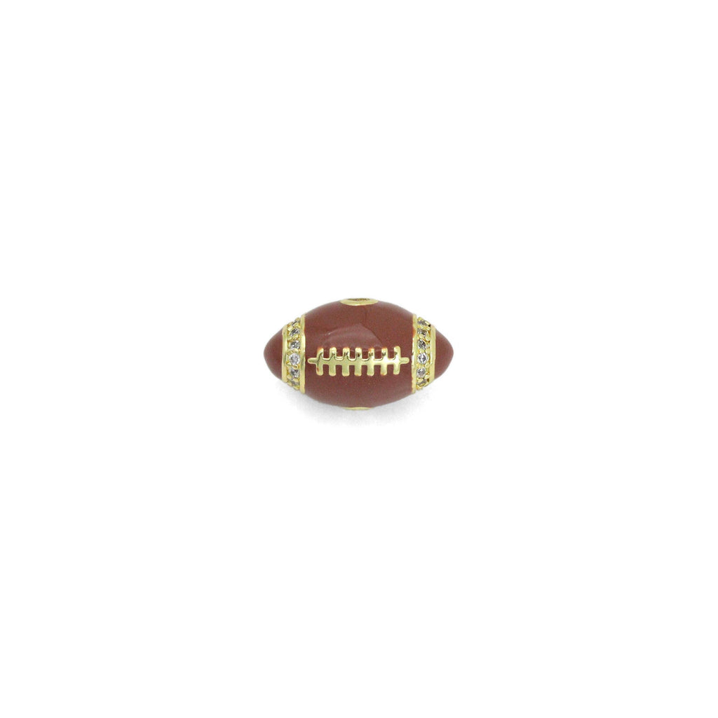 Football Spacer Beads Gold Spacer charm, Sku#LX814