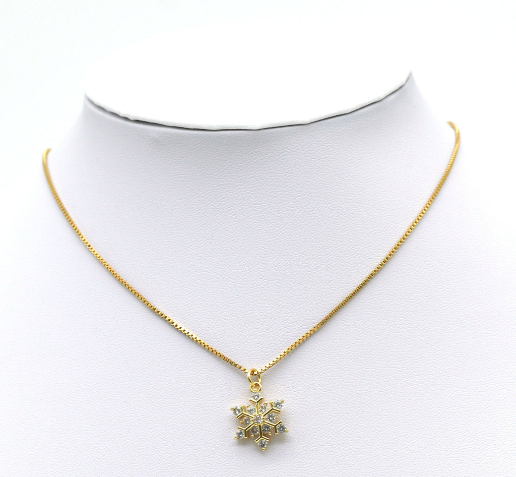 CZ Snowflake Charm, Sku#F1464