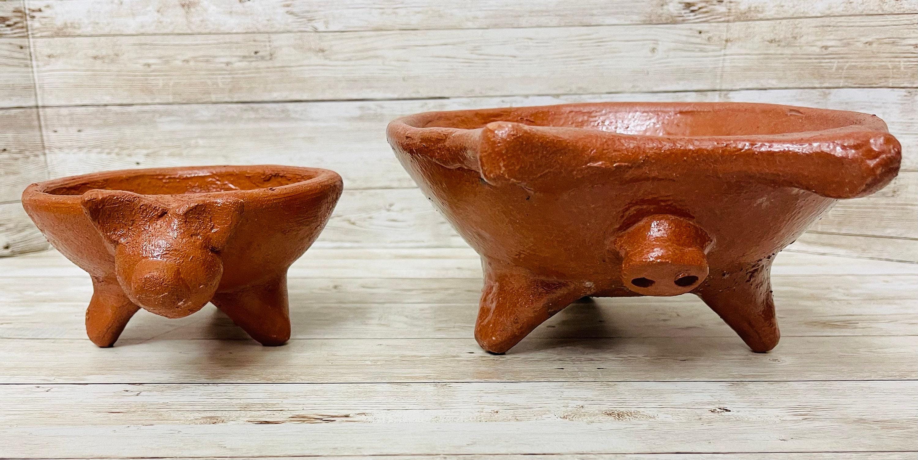 2x Authentic Mexican Pig Molcajetes 2  Molcajete