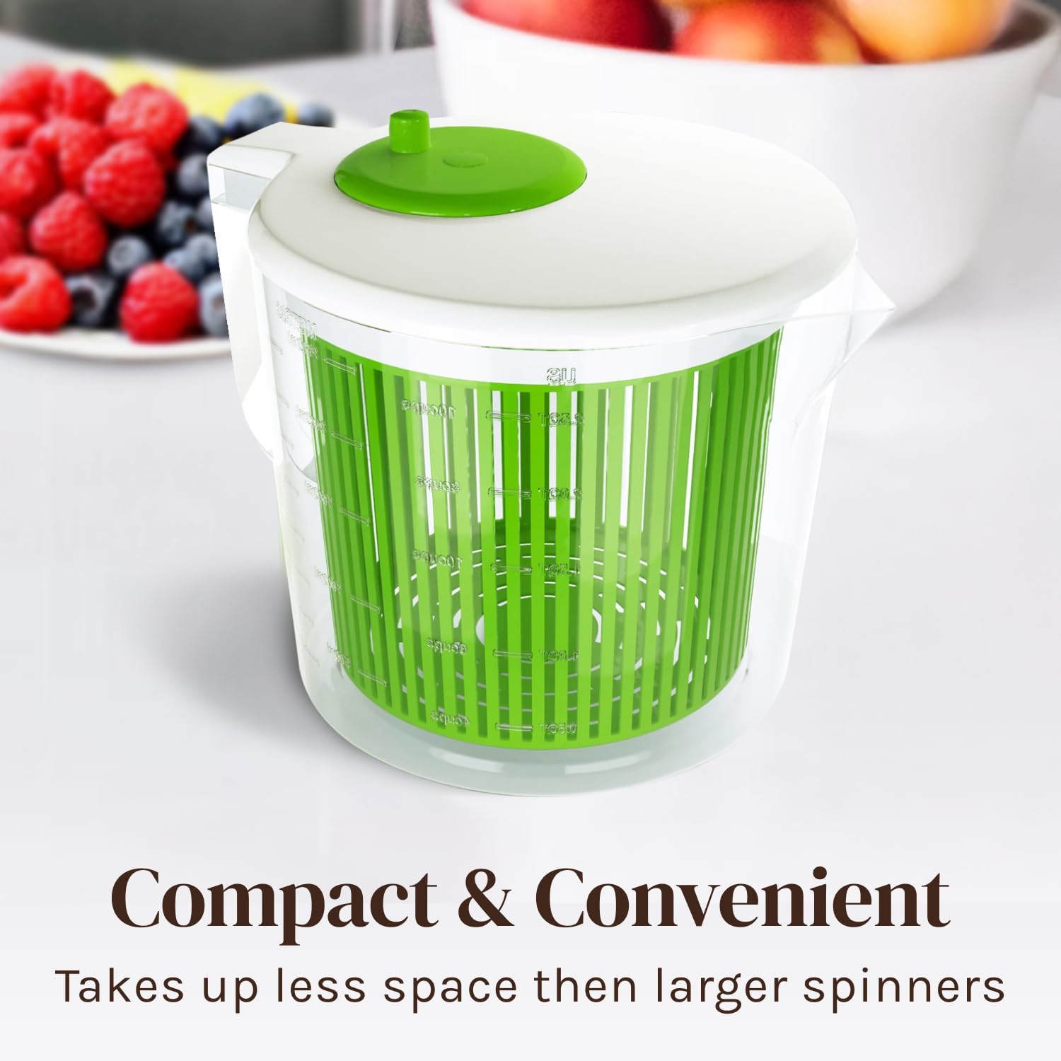 Single Serve Salad Spinner & Measuring Cup Bowl