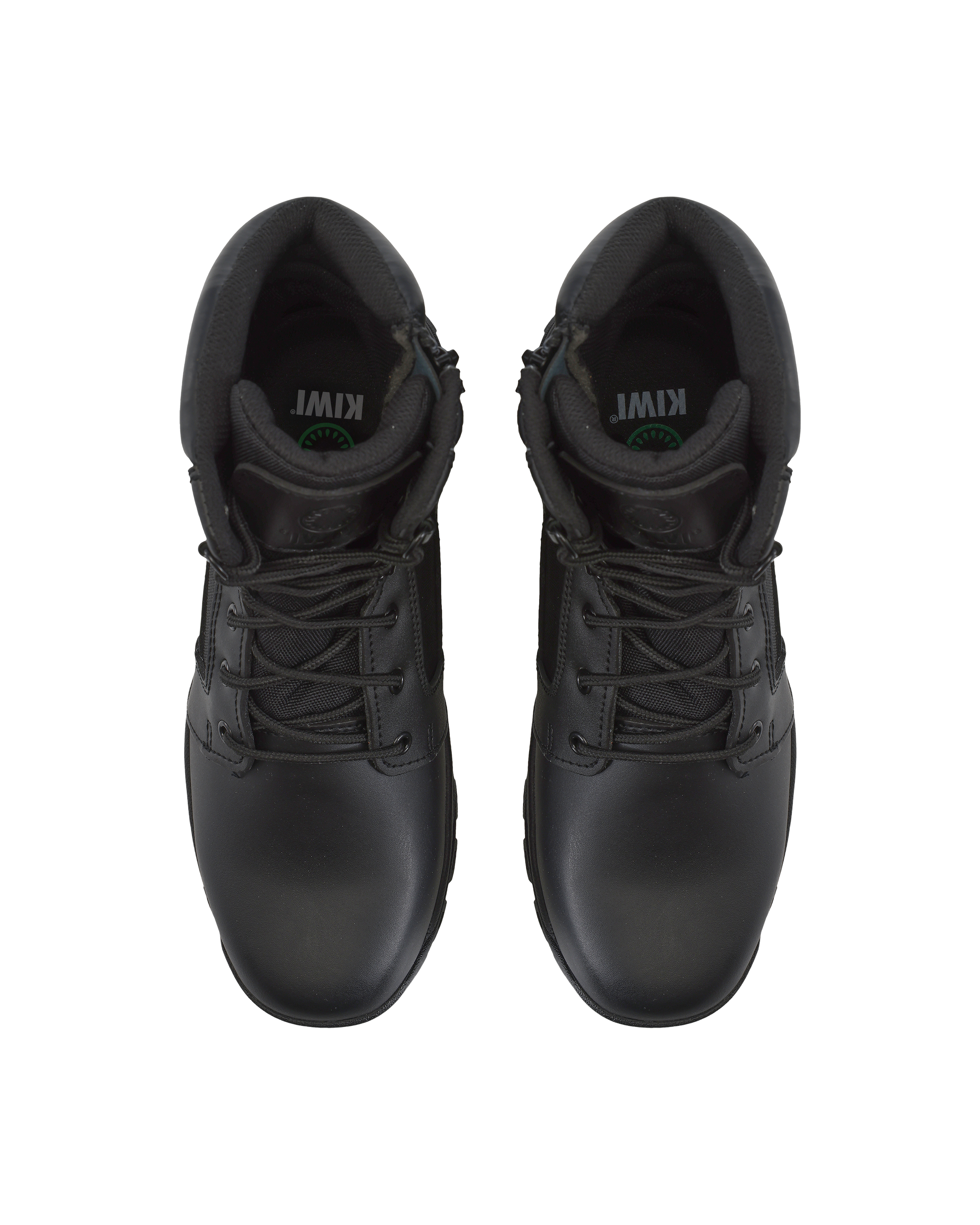 Kiwi Rugged Black Action Leather 7" Zipped Water Resistant Tactical Boots [R62300]