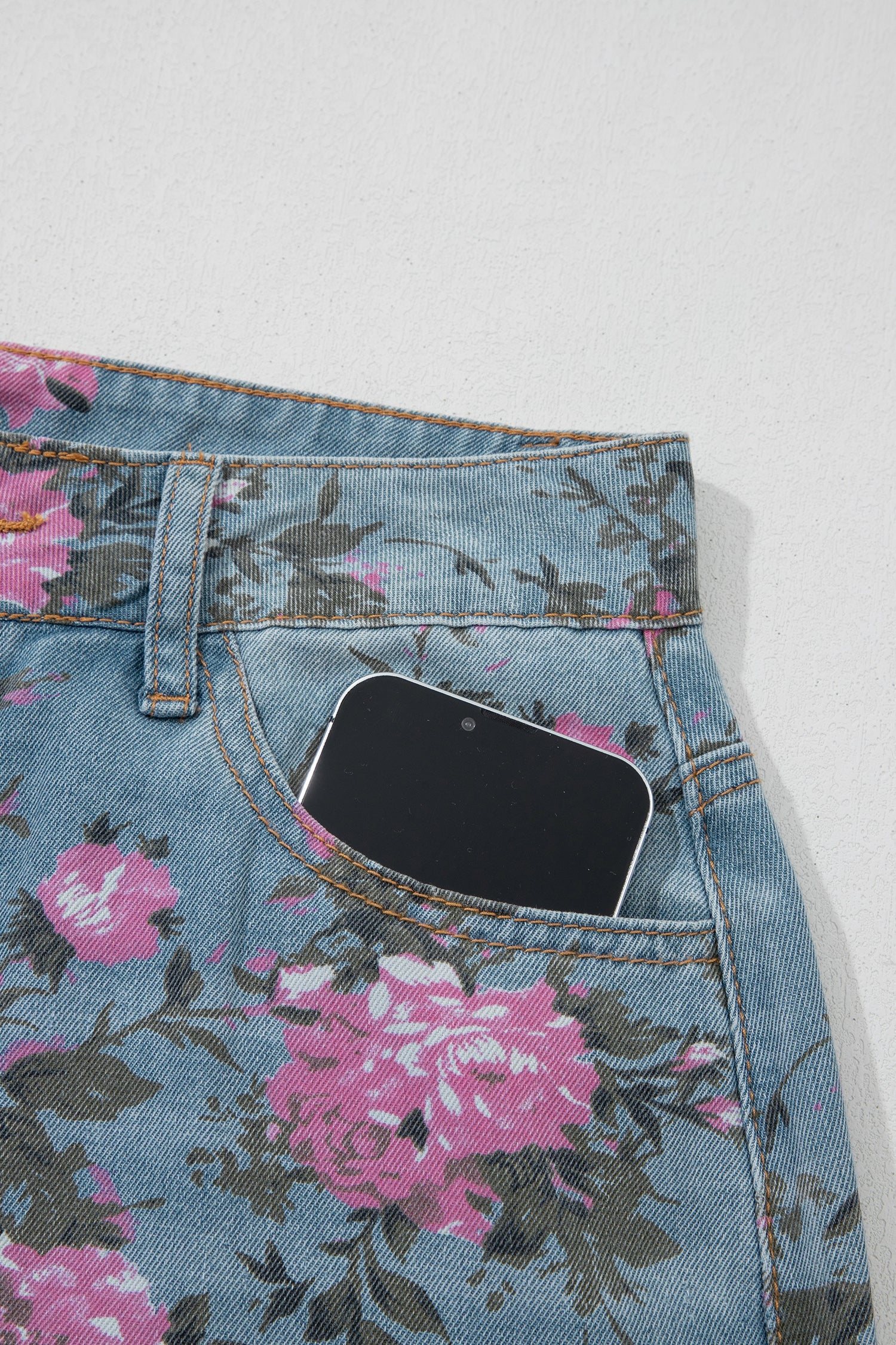 Esme Floral Print Bootcut Jeans