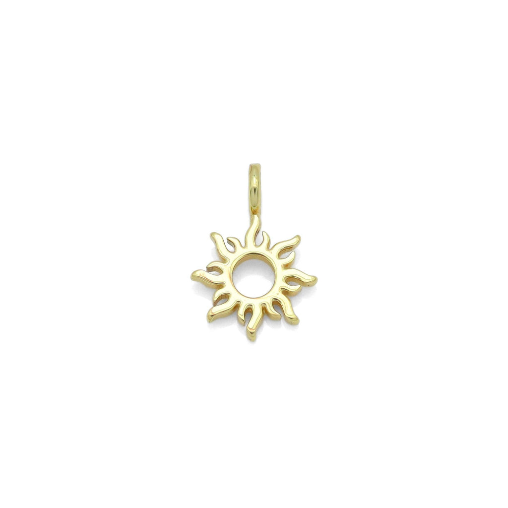 Cute Hollow out Gold Sun Charm Pendant, Sku#Y976