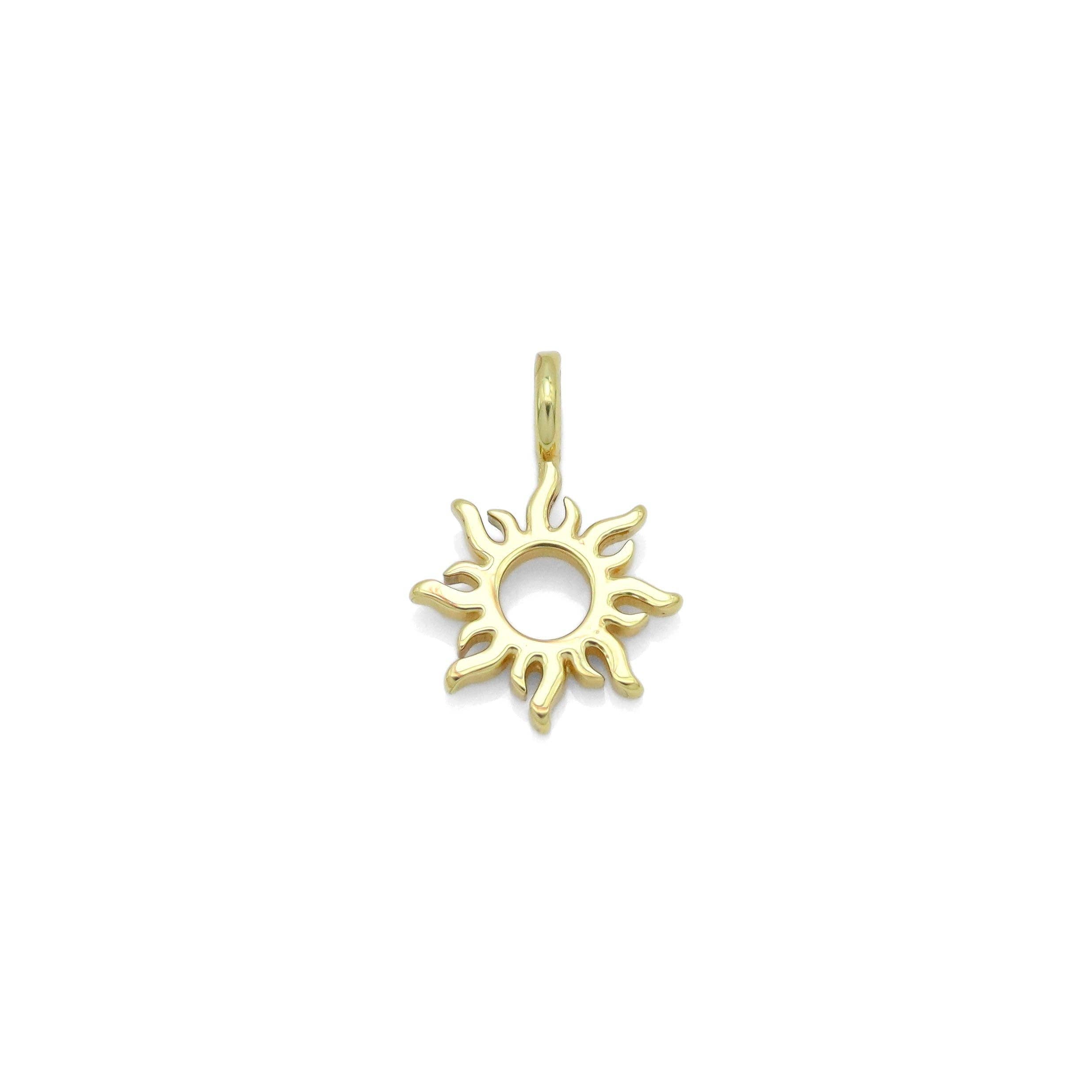 Cute Hollow out Gold Sun Charm Pendant, Sku#Y976