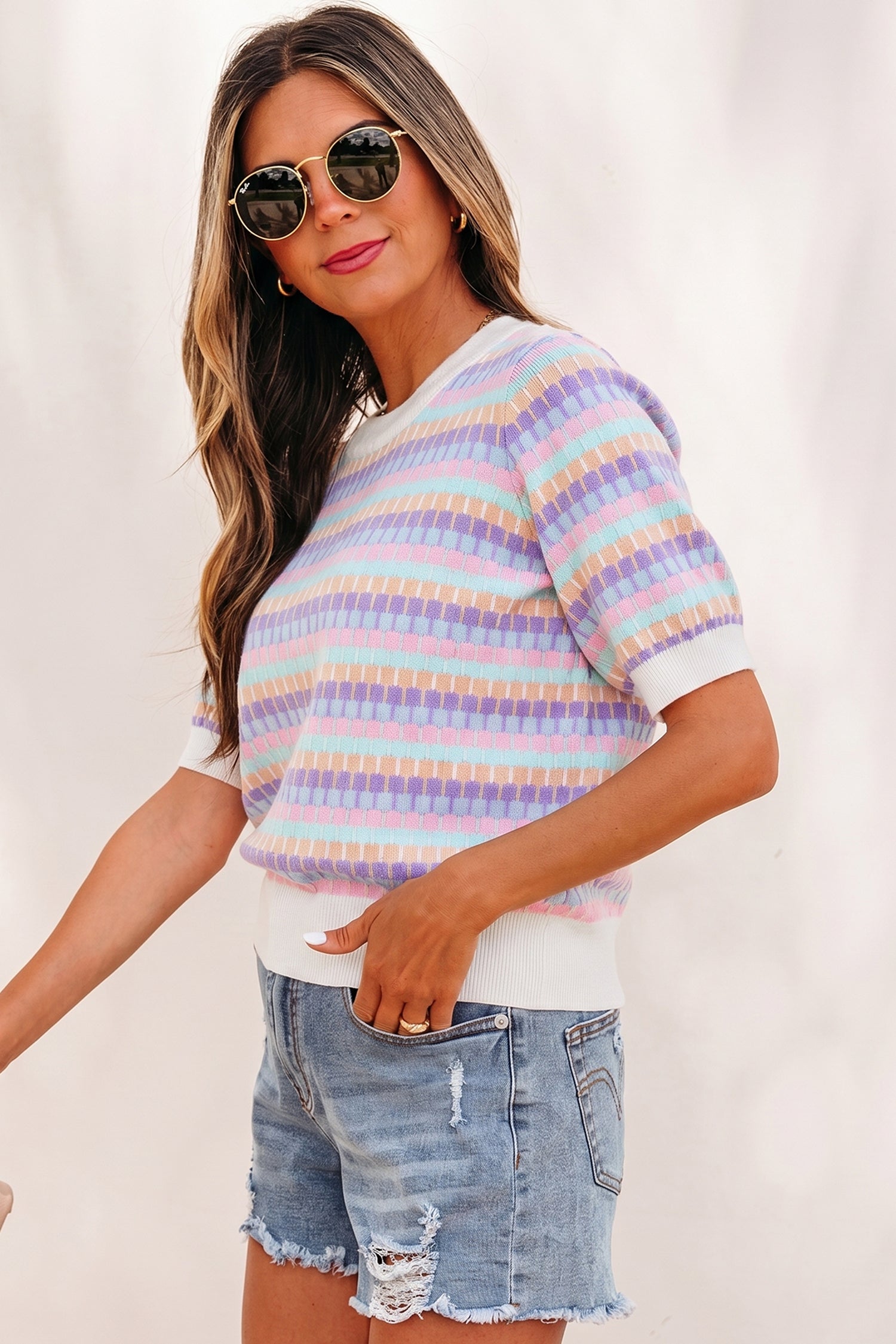 Ailany Knit Short Sleeve Sweater