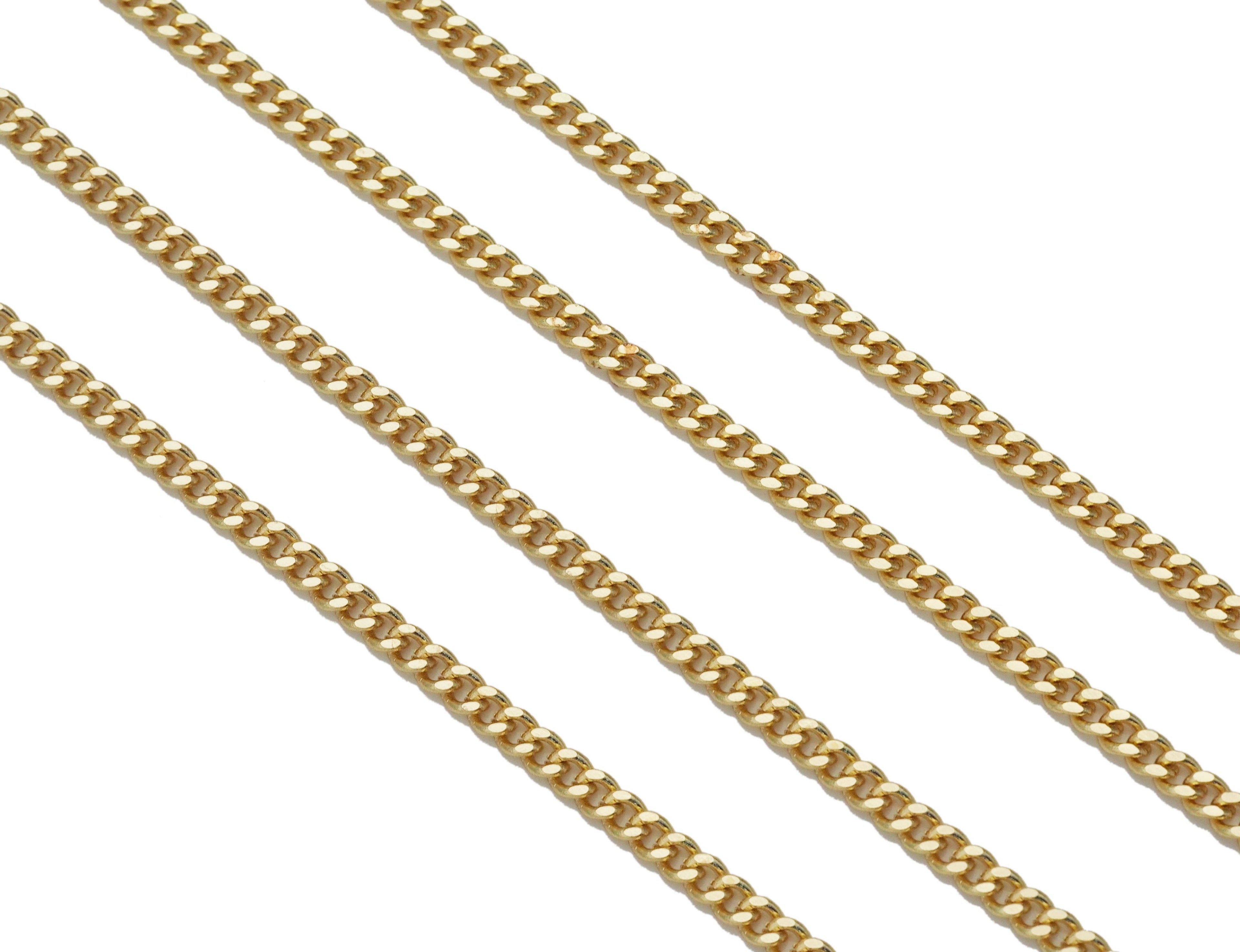 Thin Gold Cuban Chain by Yard, sku#LX158