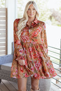 Maddie Ruffle Mini Dress Long Sleeve Top
