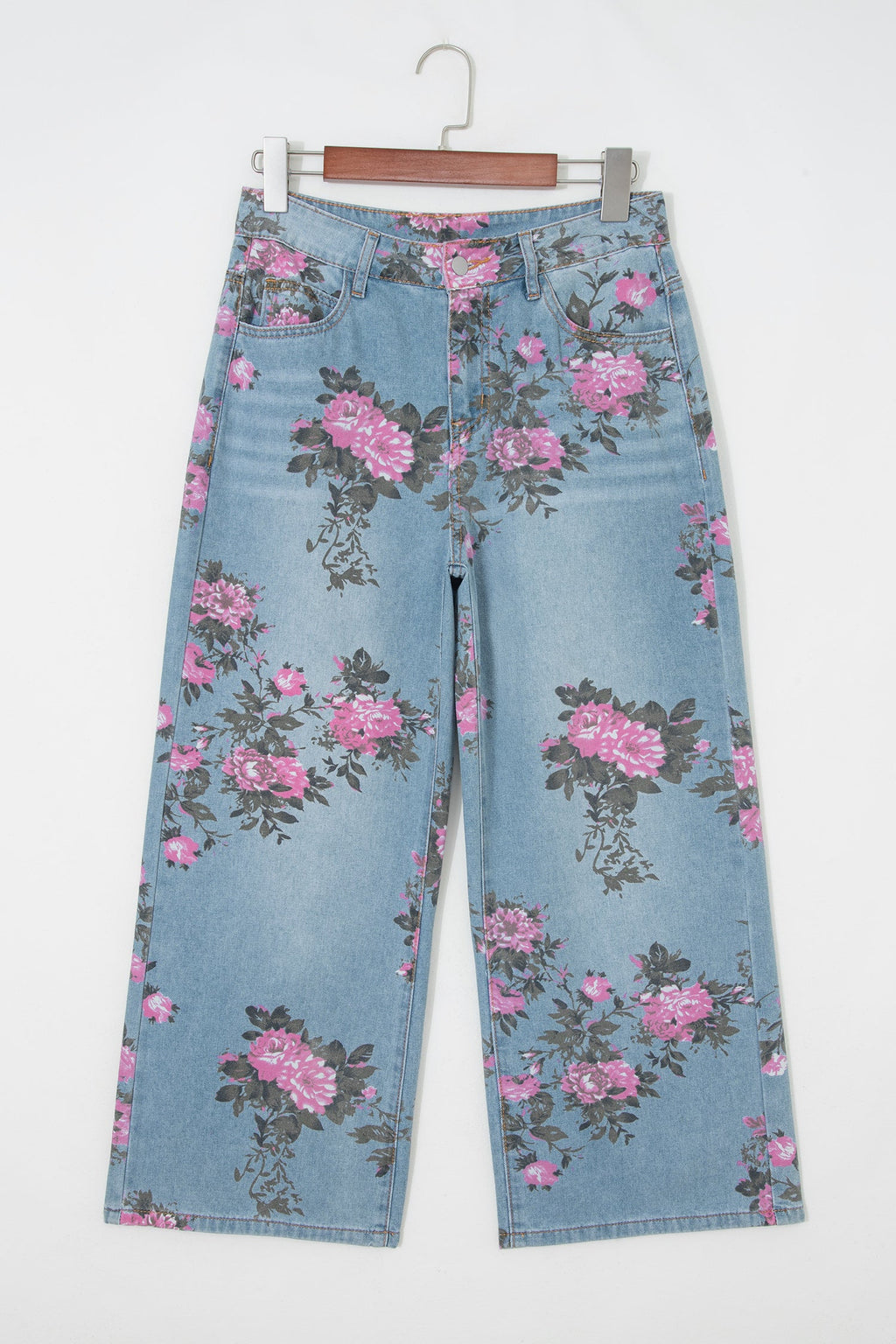 Esme Floral Print Bootcut Jeans