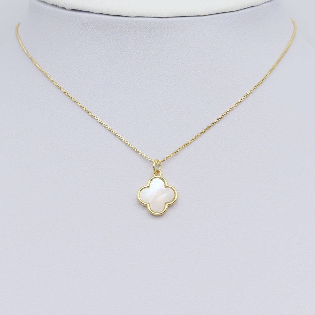 Abalone Mother of Pearl Gold flower Charm Pendant, Sku#Y991
