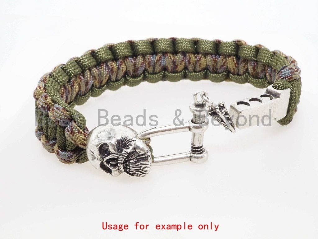 Antique Style Paracord Buckles, Paracord Survival Bracelet U Shaped Clasp,   4 Hole Adjustable D Shackle Metal Clasp, 33mm,sku#Y120