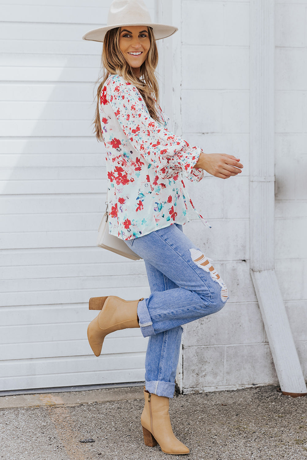 Mckenna Cakewalk Floral Smocked Blouse