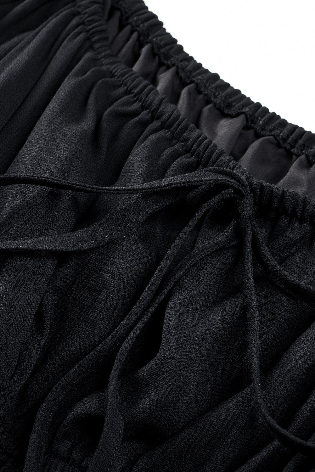 Tatum Drawstring Ruffle Mini Dress-Threaded Pear