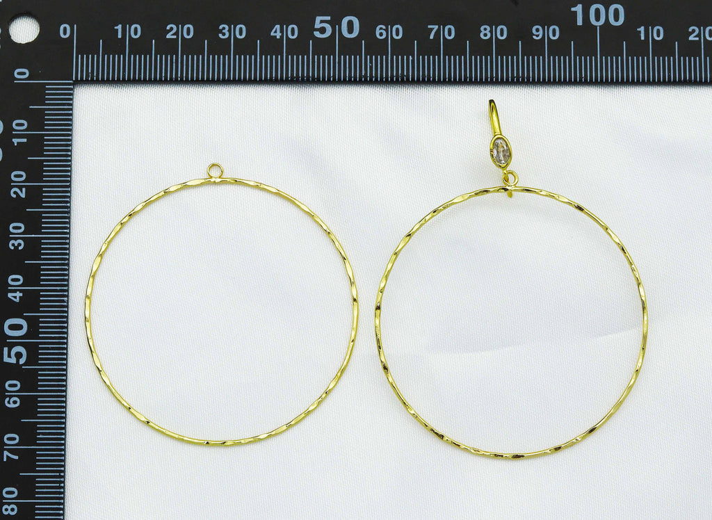 Large Gold Round Ring Charms, Sku#ZX63