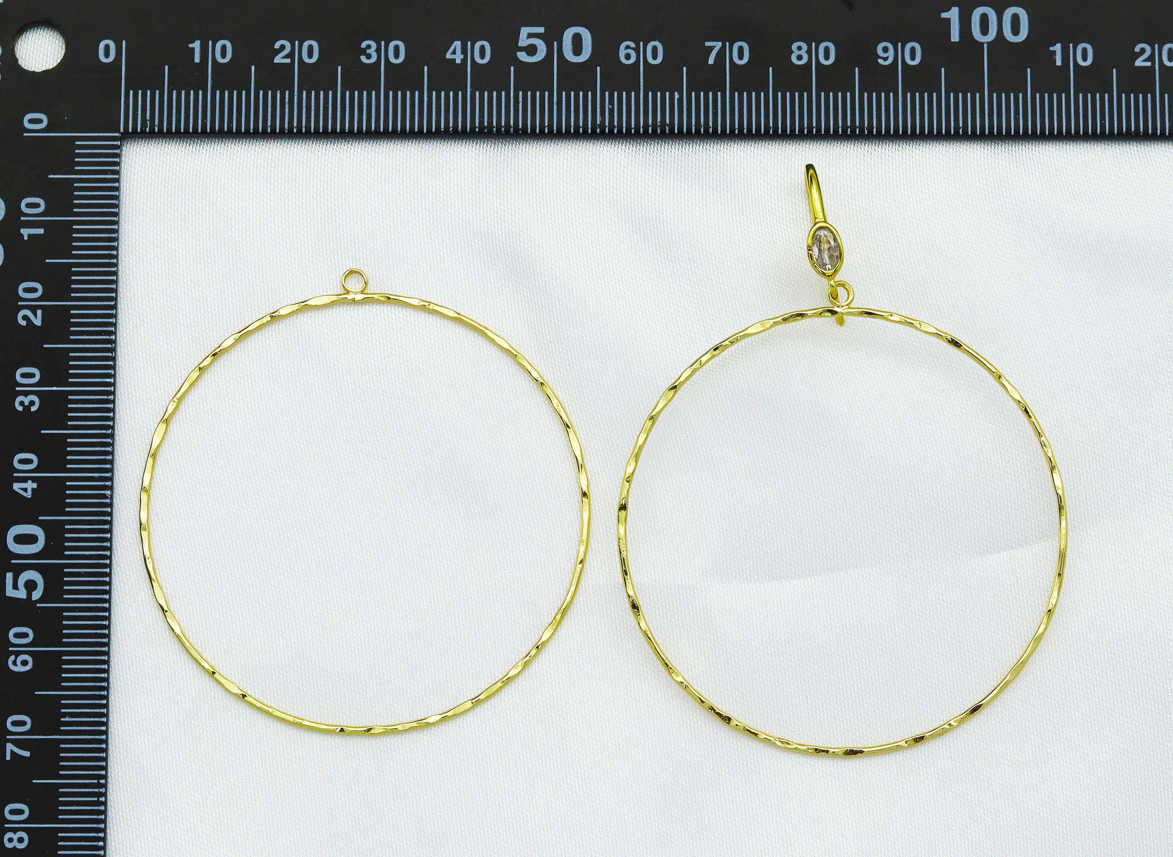 Large Gold Round Ring Charms, Sku#ZX63