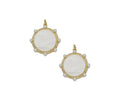 CZ Gold Pearl Round Enamel Charm, Sku#LX128