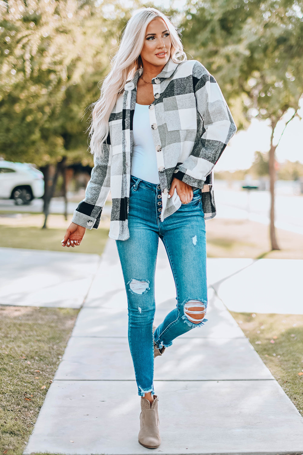 Leslie Block Long Sleeve Jacket