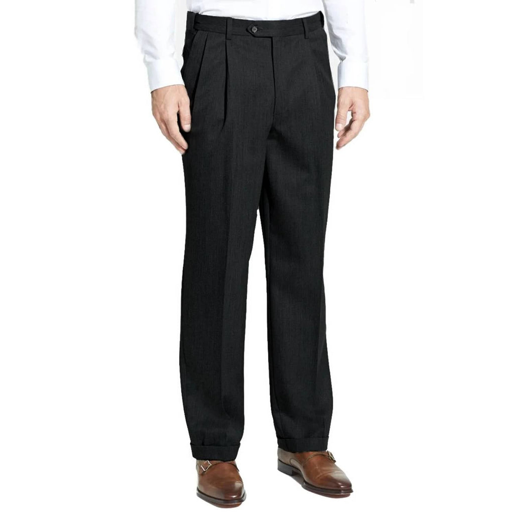 Worsted Wool Gabardine Double Reverse Pleat Trouser