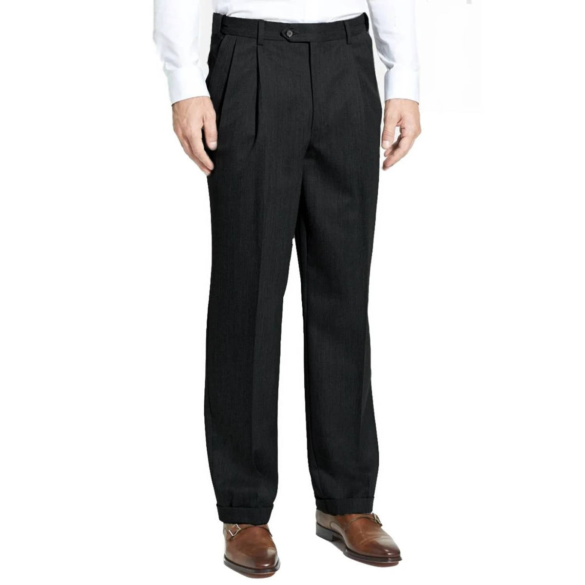 Worsted Wool Gabardine Double Reverse Pleat Trouser