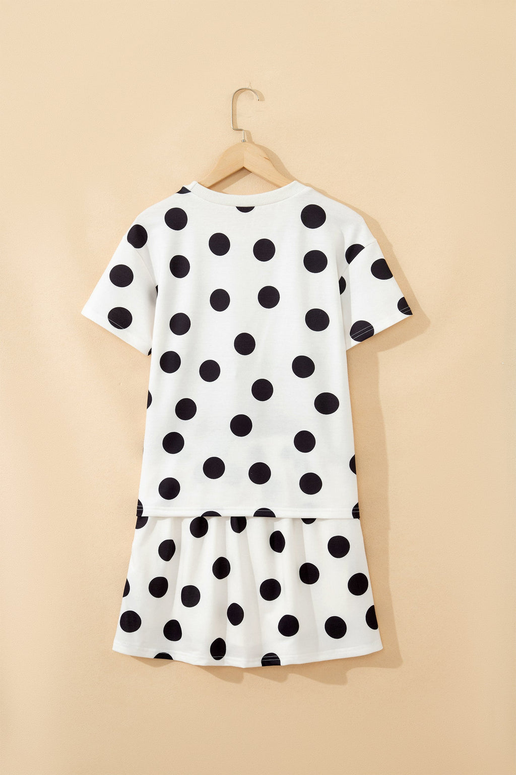 Aurelia Dot Short Sleeve Top Set-Threaded Pear