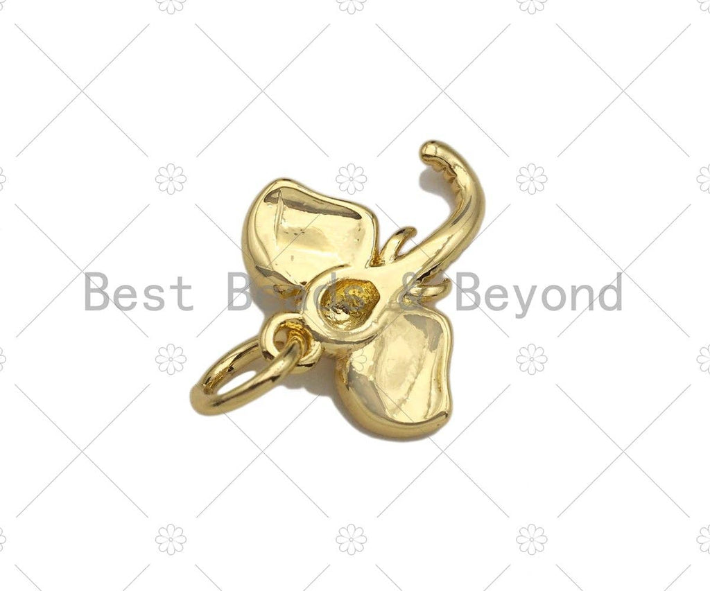 18K Dainty Gold Elephant Head Shape Pendant/Charm,Cute Elephant Charm, Necklace Bracelet Charm Pendant,13x12mm, Sku#Y402