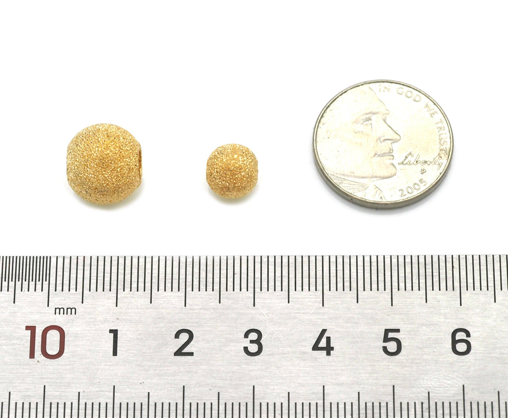 Gold Filled Sparkly Round Ball Spacer Beads, Sku#ZX126