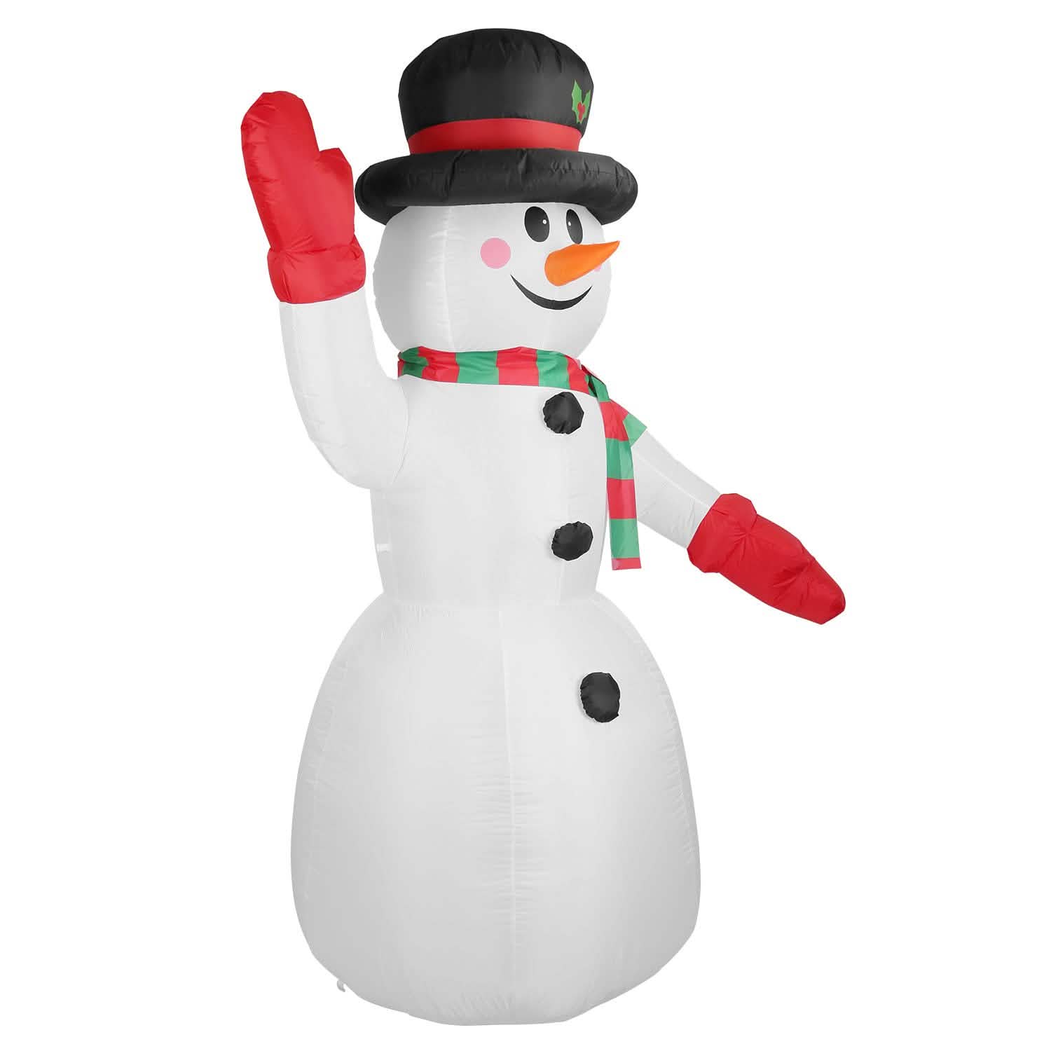 7.9ft Christmas Inflatable Giant Snowman Blow Up with LED Lights Hat Scarf