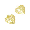 CZ Gold Love On Heart Charm, Sku#LX211