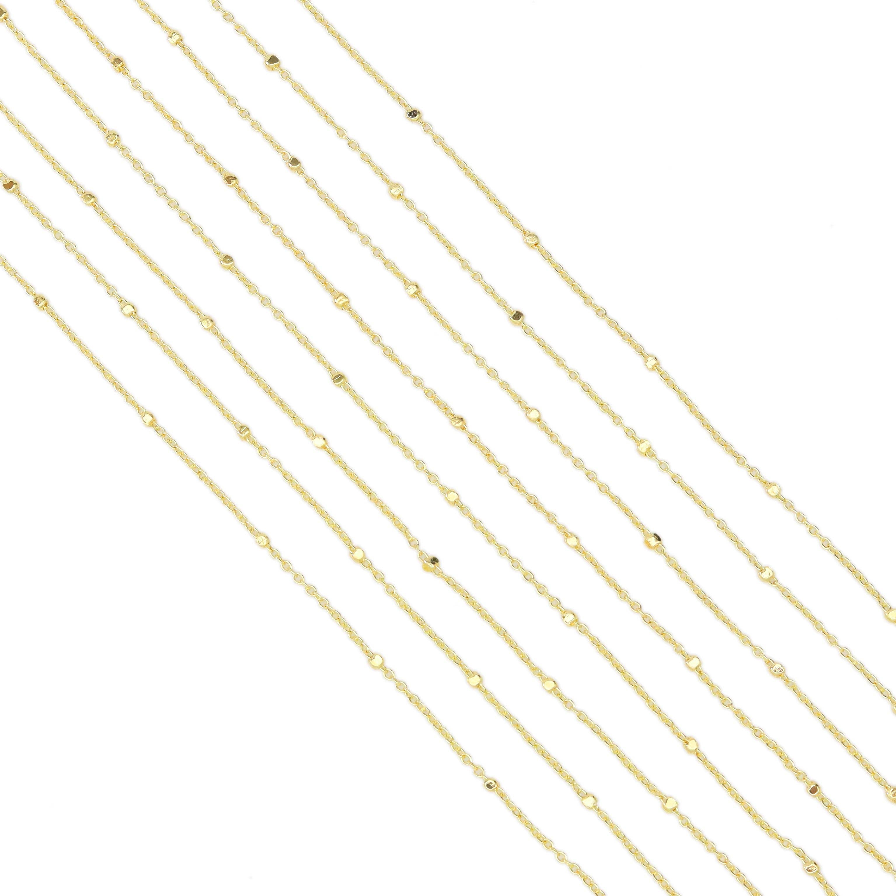 Unfinished Dainty Square Cable Chain by Yard, sku#ZX162