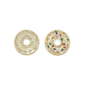 Baguette CZ Donut Shape Pendant, Sku#LX319