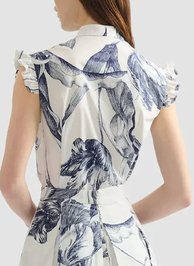 Floral Print Sleeveless Top-Rack Hunt