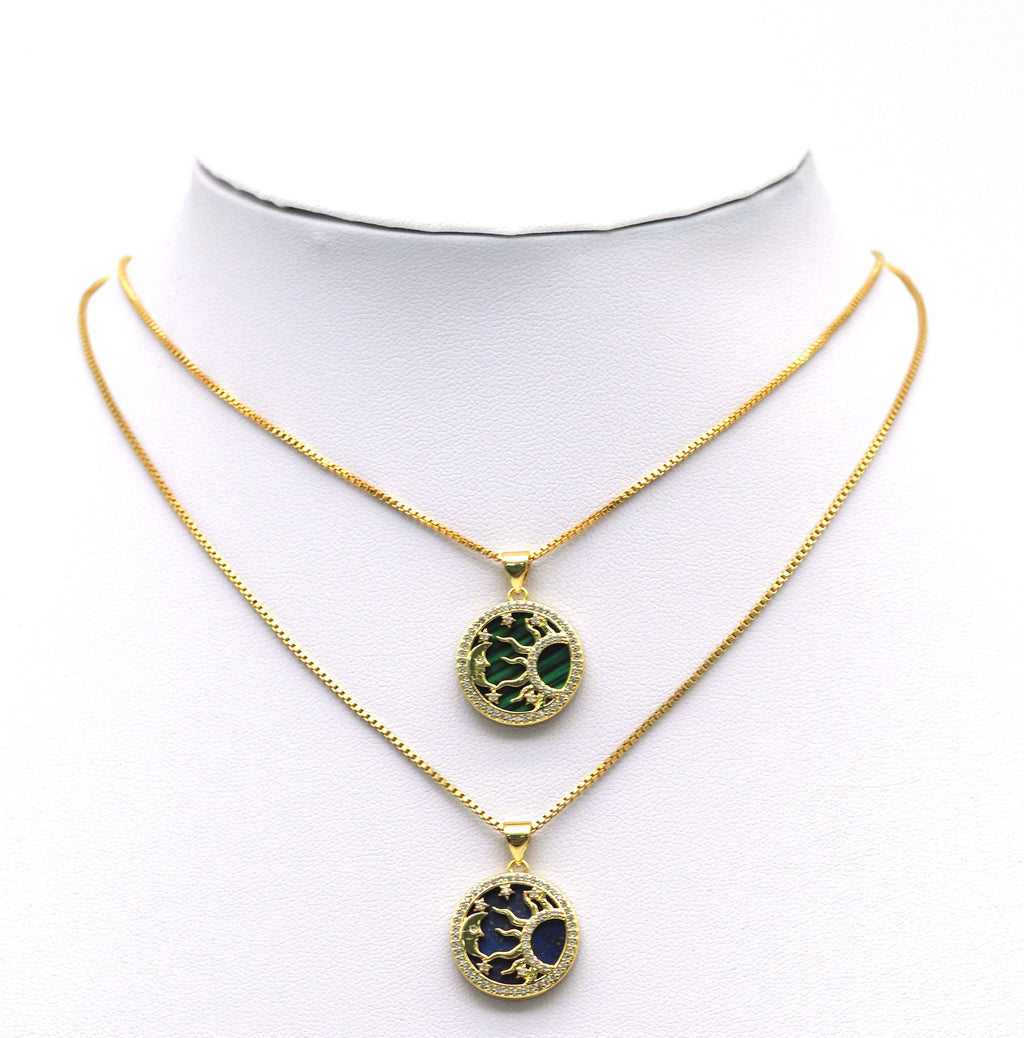 CZ Sun Moon on Stone Charm, Sku#LX36