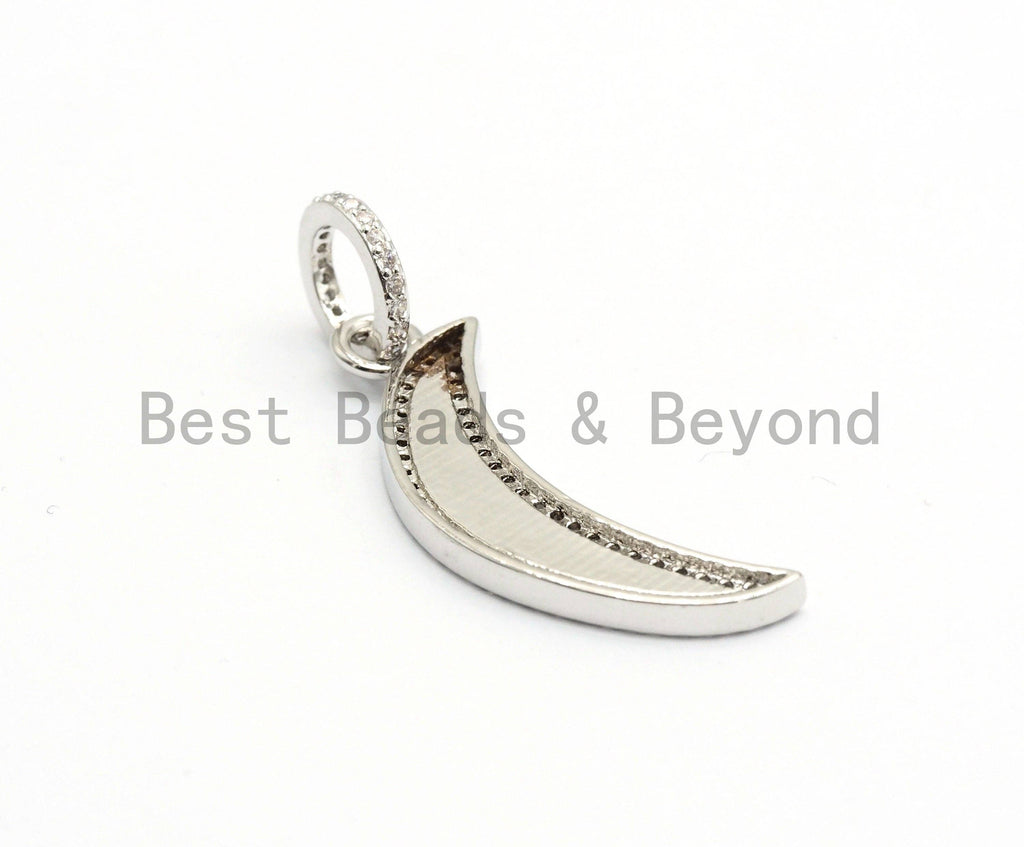 NEW Enamel Red Crescent moon Pendant,CZ Micro Pave Oil Drop Moon pendant,Enamel Charm,Enamel Jewelry,7x32mm,sku#F586
