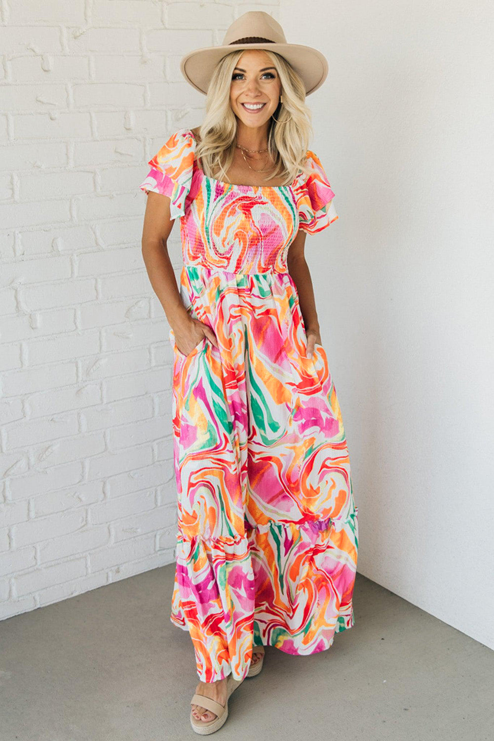Avery Smocked Bust Maxi Dress