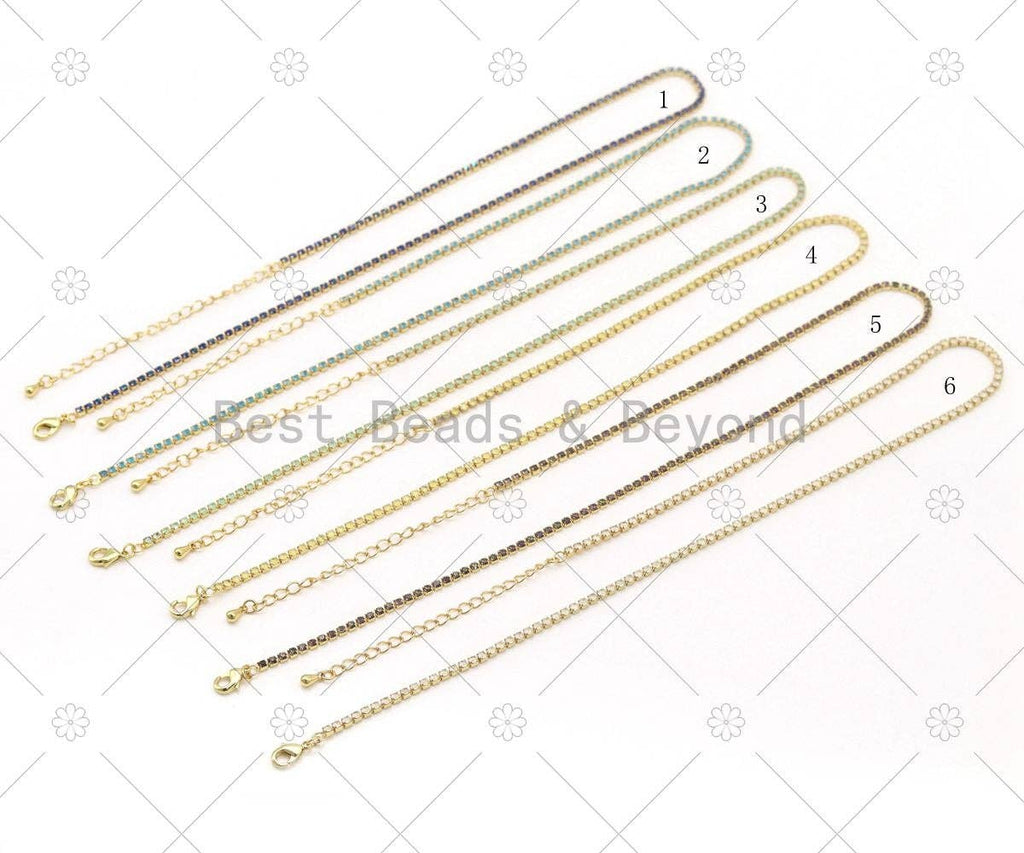 Dainty Thin Tennis Chain Necklace/Bracelet, sku#Y558